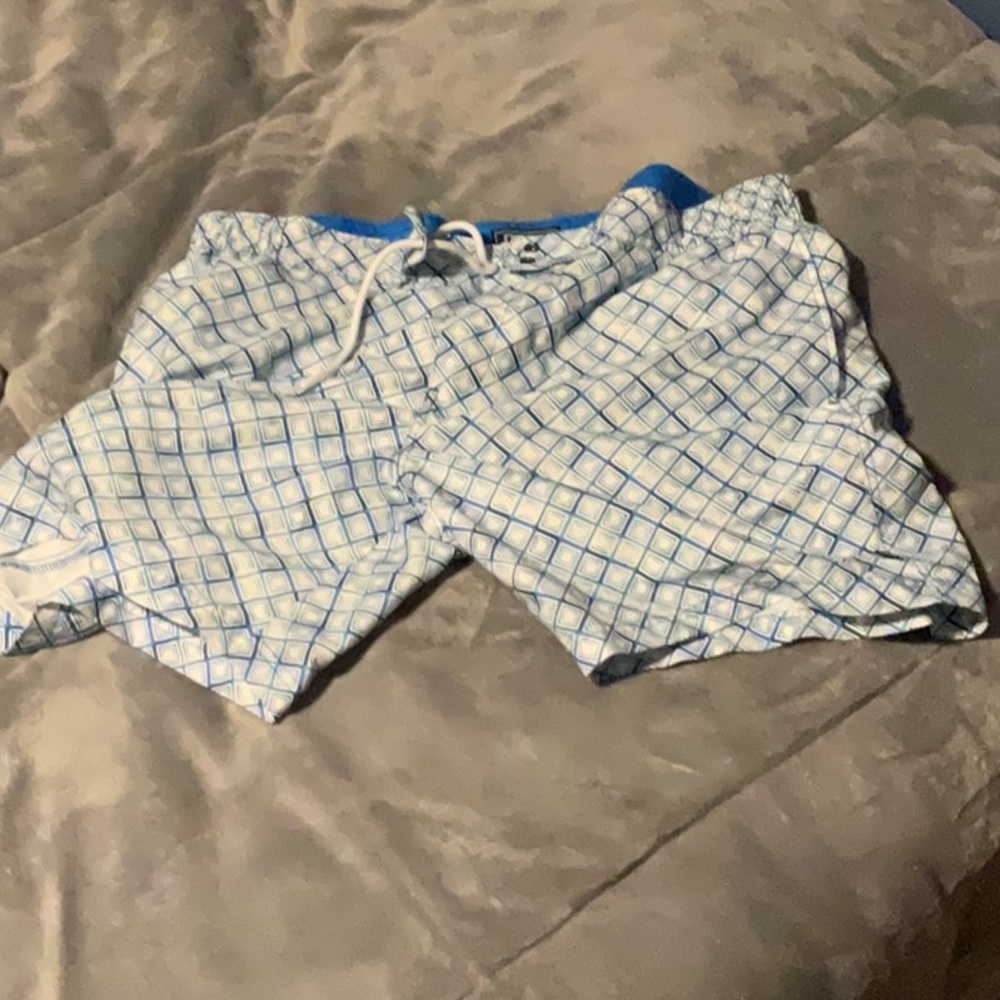 Cole & Grey Blue and White Men Swim Hybrids